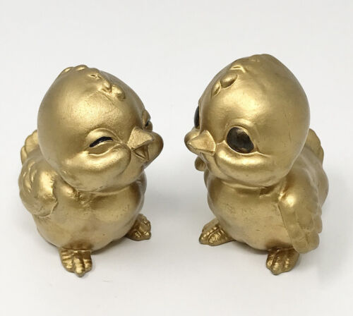Vintage Easter Golden Chicks Birds Norcrest Japan Figurines A227 Mid Century Mod - 第 1/11 張圖片