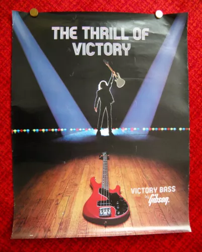 1981 GIBSON VICTORY BASS POSTER - ORIGINAL - RARE
