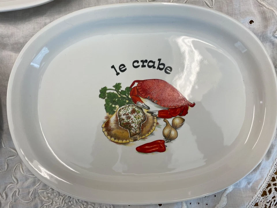 Revol Plates Made In France Lobster Crab Seafood Plates le crabe la langouste - Image 3 of 4