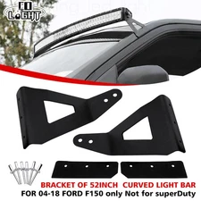 For Ford F150 SVT Raptor 50/52" Curved LED Light Bar Windshield Roof Bracket Kit