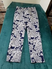 Talbots Pants Size 6 Womens Blue Stretch Side Zip Mid Rise Chatham Ankle NWT