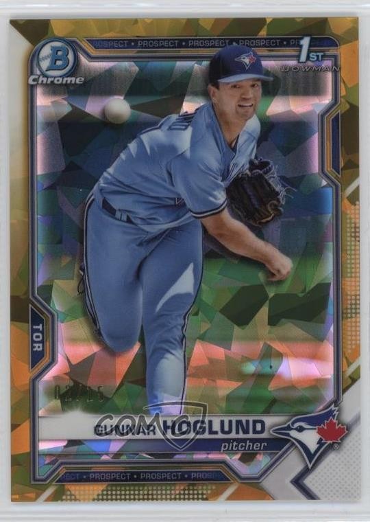 2021 Bowman Chrome Draft Sapphire Edition Gold 2/15 Gunnar Hoglund #BDC-78 0u46
