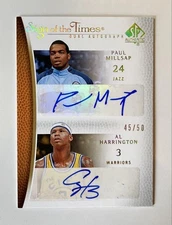 2007-08 NBA Sign of the Times Dual Auto #ST-HM Millsap/Harrington /25
