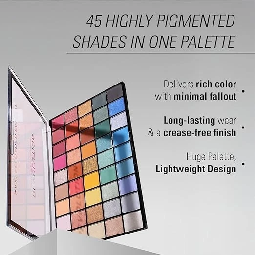 Makeup Revolution | Maxi Reloaded Eyeshadow Palette Big Shot | 45 Eyeshadow Shad - Image 3 of 4