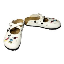 Zoccoli Birkenstock Birkis Disney Dorian Mickey Minnie bianchi taglia L8 M6