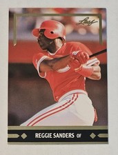 REGGIE SANDERS RC 1991 Leaf - Gold Leaf Rookie #BC10 Reds All-Star