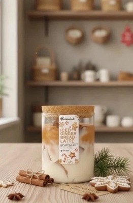 Iced Ginger Bread Late Candle Set Of 2 