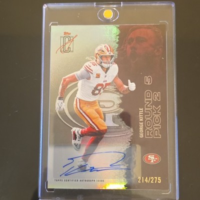 Topps 2025 Signature Class George Kittle 49ers Round 2 Pick 5 Auto #53 214/275