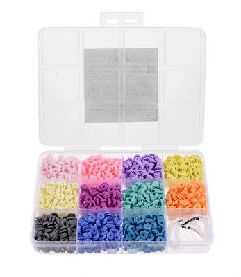 Heishi-Perlen-Set pastell ca.1.000St./pcs | Deutsch (2025) | in Schmuckbox