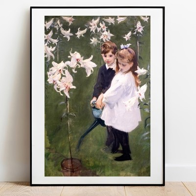 Sargent Garden Studie der Vickers Kinder Giclée Kunstdruck Galerie Wandbild