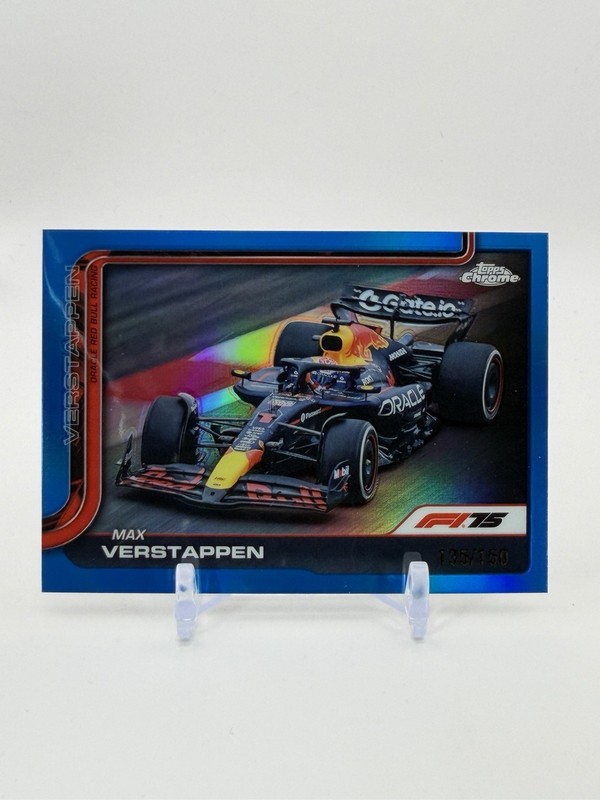 Max Verstappen 2025 Topps Chrome Formula 1 F1 Blue Refractor /150 #73