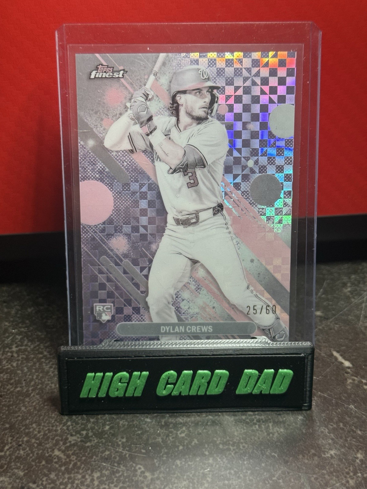 2025 TOPPS FINEST DYLAN CREWS #34 ROOKIE PEARL CHECKERBOARD REFRACTOR /60