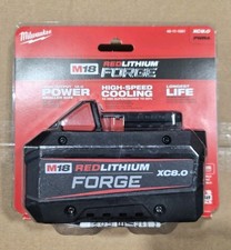 New Milwaukee M18 Forge 8.0 AH Battery 18V Red Lithium 48-11-1881 Genuine NIB