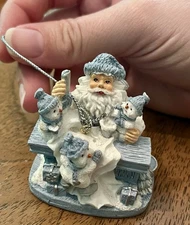 The Encore Group INC Vintage Ornament 1999 Santa At Desk