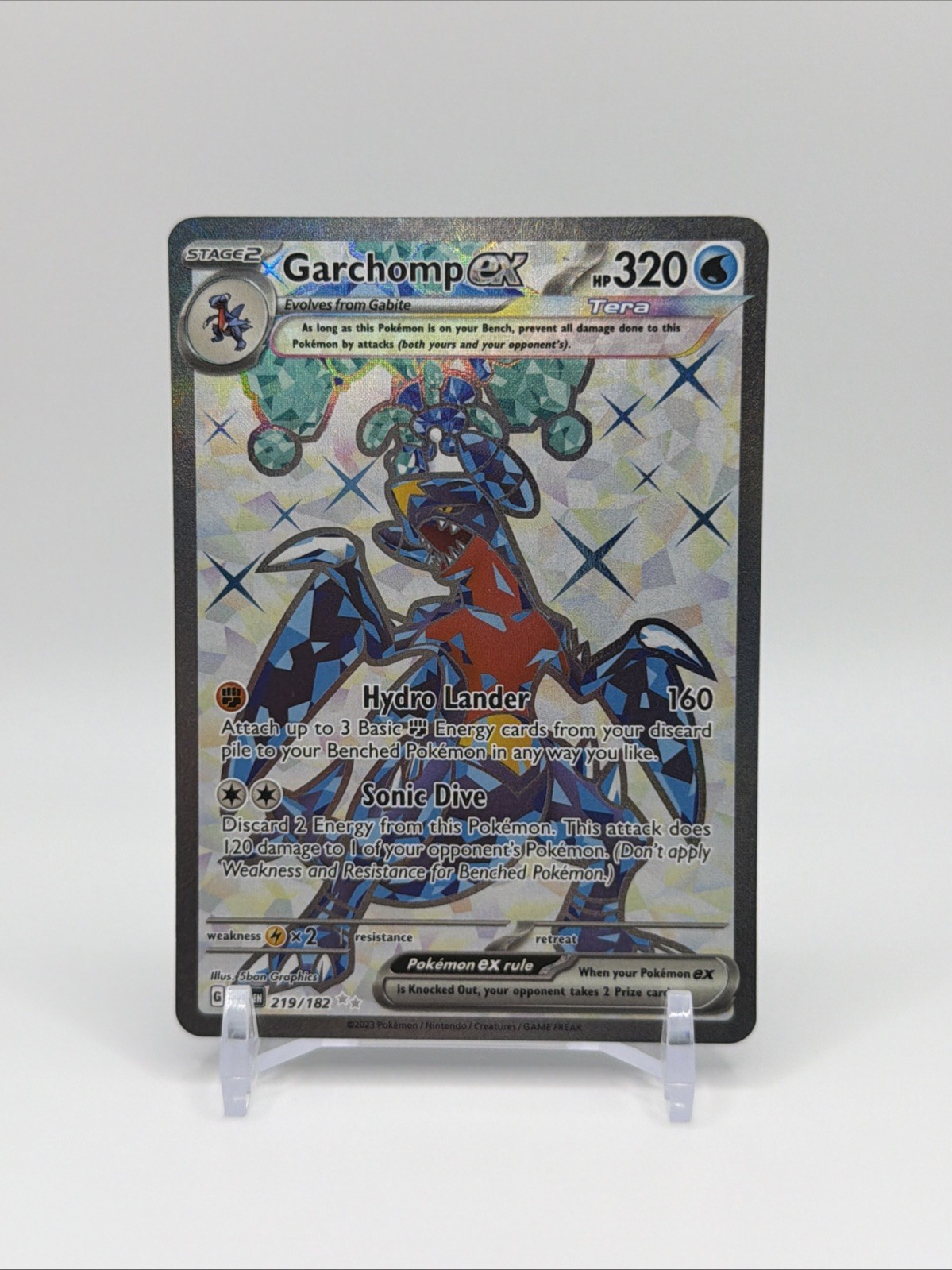 Pokémon Garchomp EX Holo Ultra Rare TCG Card Paradox Rift 219/182