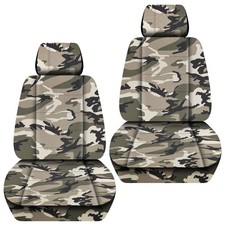 Custom-fit Front Truck Seat Covers Urban Camo Tan Beige Fits Toyota Tundra 07-13