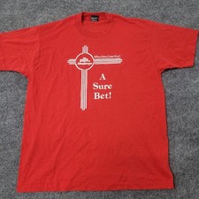 Screen Stars T-Shirt Mens Size XL Red Vintage Coca-Cola Albuquerque USA Made Tee