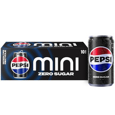 Zero Sugar Cola Soda Pop, 7.5 Ounce Mini Cans, 10 Pack Packaging May Vary
