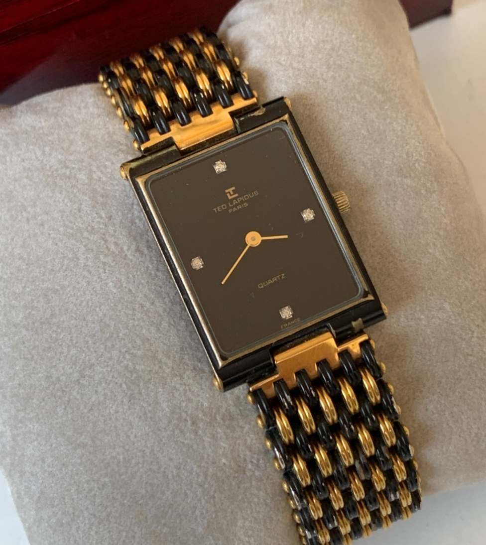 Vintage Ted Lapidus Paris Watch Swiss Quartz Showerproof 3.387 By