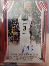 2024-25 National Treasures Anthony Davis Viewpoint Signatures Auto Red 4/8