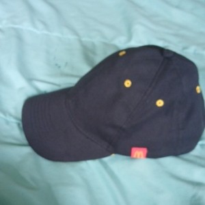 McDonald's Black Polyester One Size Restaurant Uniform Work Hat Cap MC790B