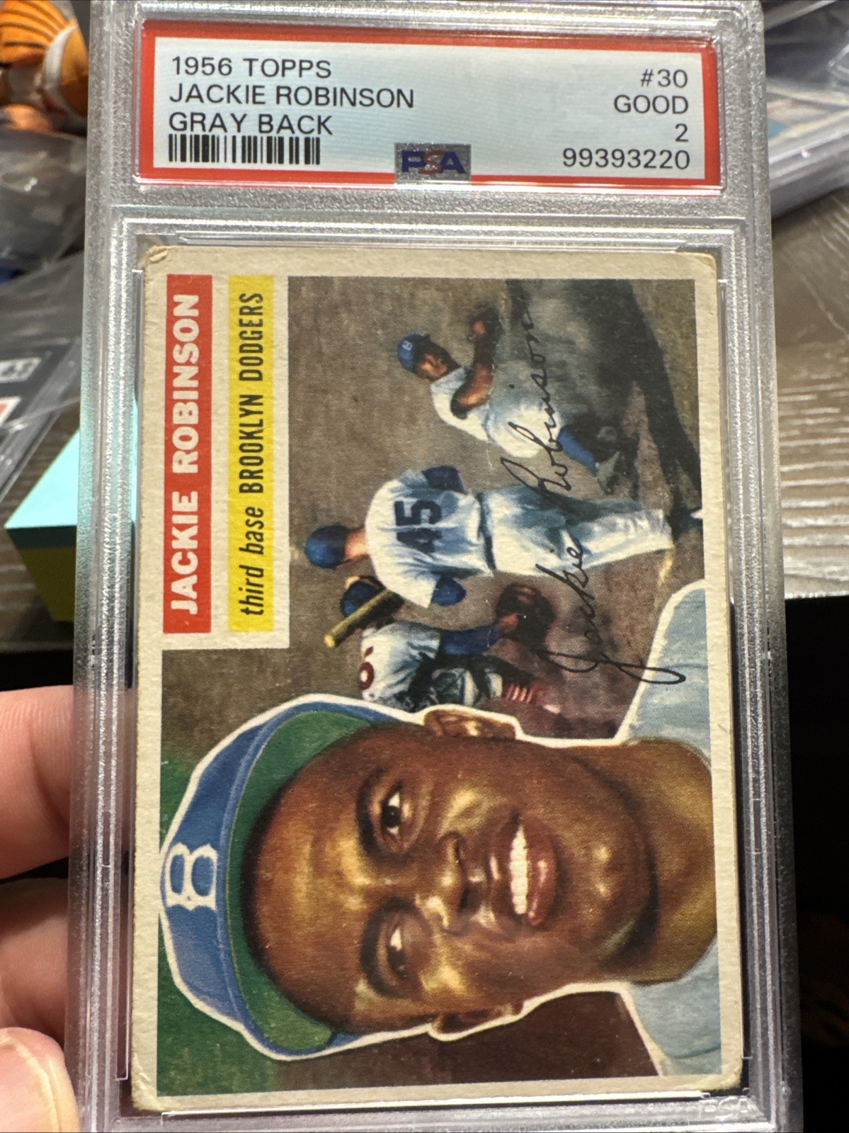 1956 Topps - Jackie Robinson #30 Gray Back PSA Good 2