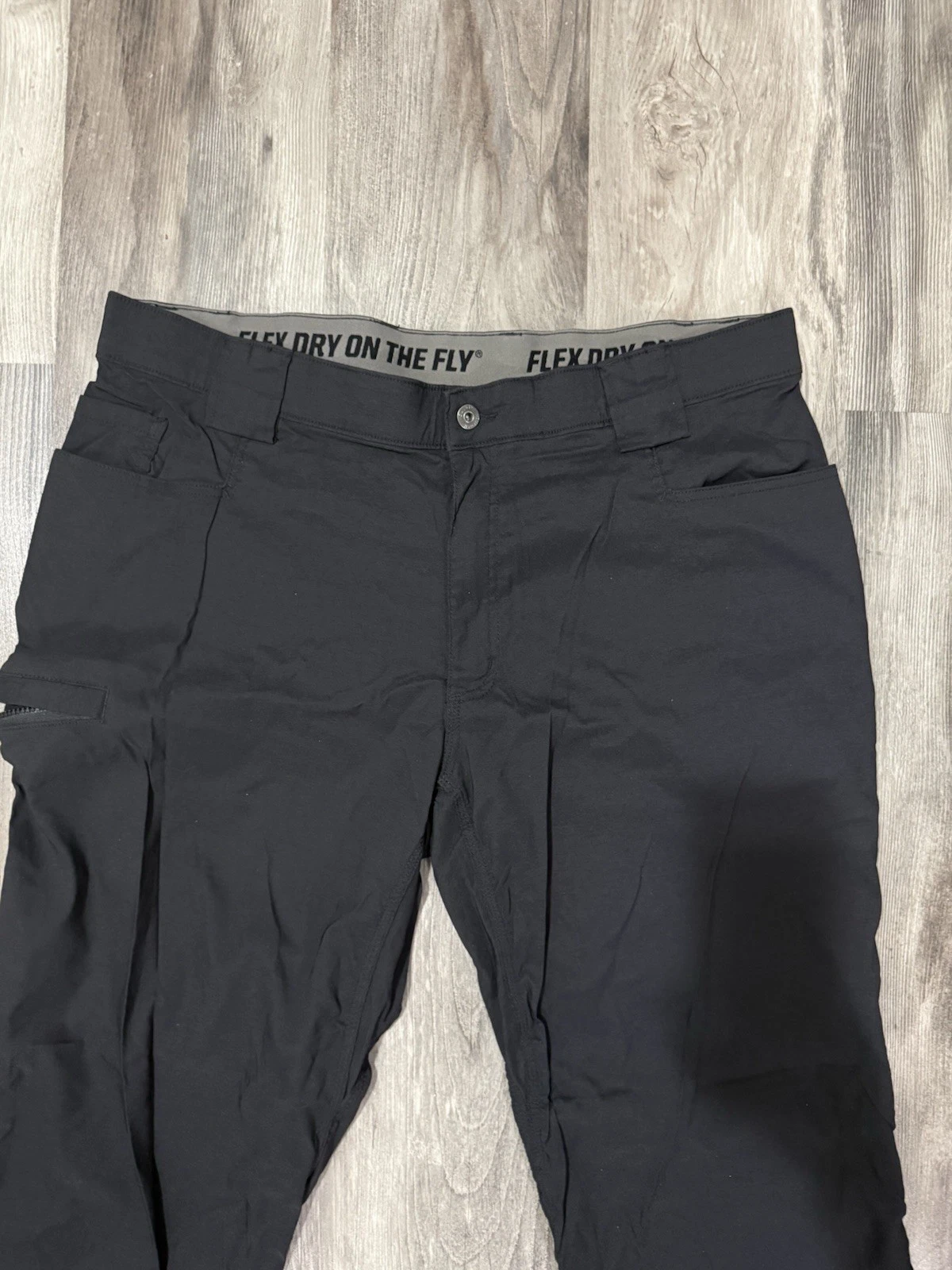 Duluth Trading Co Flex Dry Workwear Cargo Pants Black 40x30 Relaxed Fit Mens