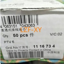 50PCS/Box New Phoenix Contact Straight Through Terminal Block 1116734 PTV 6