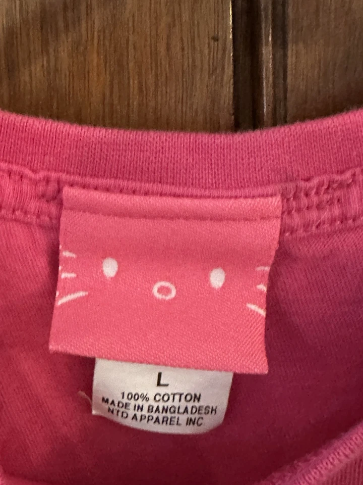 Auténtica Camiseta HELLO KITTY-Joven Talla L-Rosa-Excelente-ENVÍO GRATUITO-Mira 💖 Foto 3 de 4