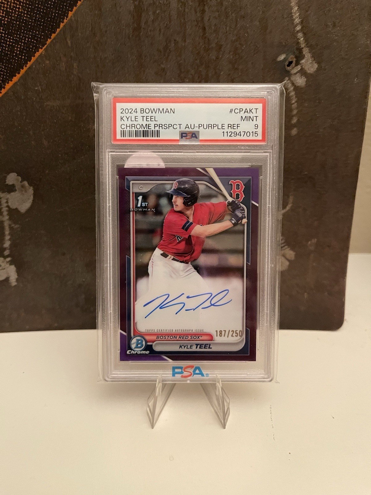 2024 Bowman - Chrome Prospect Autographs Kyle Teel #CPA-KT Purple /250