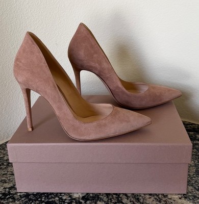 NWB Gianvito Rossi Ellipsis Suede Pumps - Praline (Size 39.5 EU