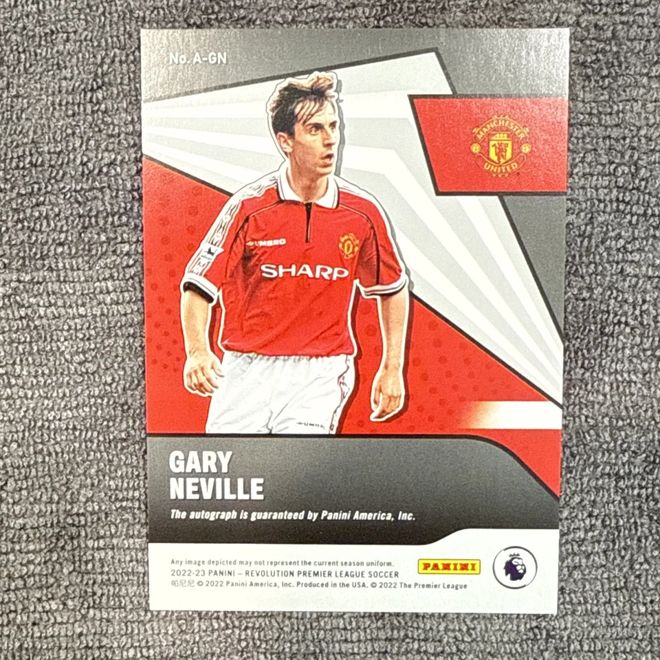 🔥2022-23 Panini Revolution Premier League Soccer Gary Neville Autograph 🔥 - Image 2 of 4