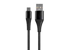 Monoprice USB 2.0 Micro B to Type A Charge Sync Braided Cable - 3ft - Black