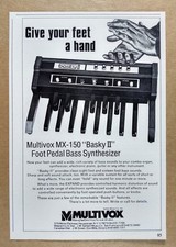 Pubblicità Multivox MX-150 Basky II sintetizzatore 1978 stampa d'epoca