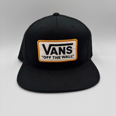 Vans Whitford Snapback Hat Mens Black Off The Wall Logo Patch Flat VN0A3I1EBLK