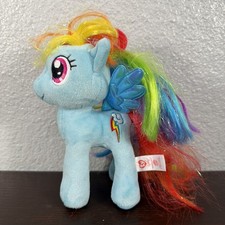 2014 TY My Little Pony Rainbow Dash 6 Inch Plush G4 Brushable Hair Mylar