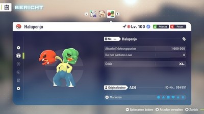 Shiny Elite Halupenjo  Level 100 6IV + Max EV / DV  Für Pokemon Legenden Z-A