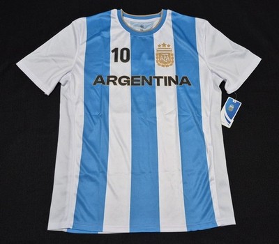 Argentina National Team-Lionel Messi # 10 soccer jersey AFA Offically Liscensed