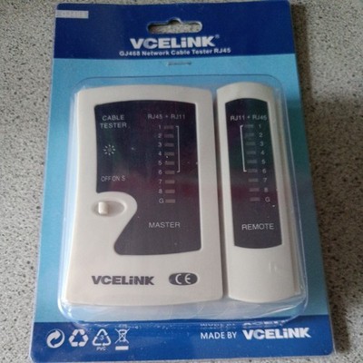 VCELINK GJ468 Netzwerkkabeltester, RJ45 Ethernet Kabeltester PoE für Cat5/Cat