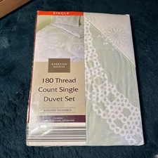 Kirkton House Single 1 Duvet Cover Set & 1 pillowcase, 180 Thread Count, New Tag