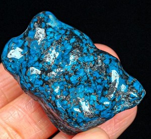 115Ct Smoky Blue Turquoise Associated Mineral Polished Nugget Specimen YPKX393