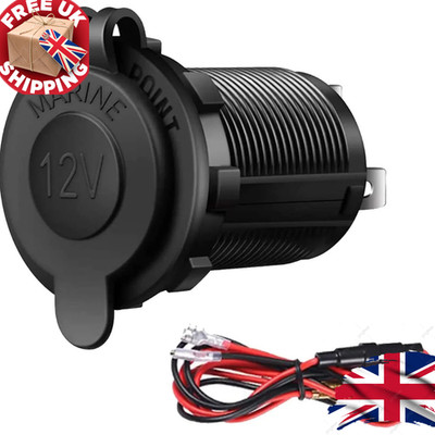 Wasserdicht 12V Auto Zigarettenanzünder Buchse USB Ladegerät Netzteil Steckdose