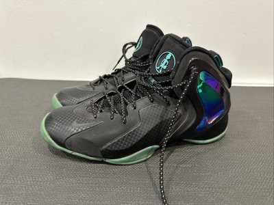 Nike Lil Penny Posite Black Hyper Jade 2014 Mid Top Men s 10.5 Pre-Owned