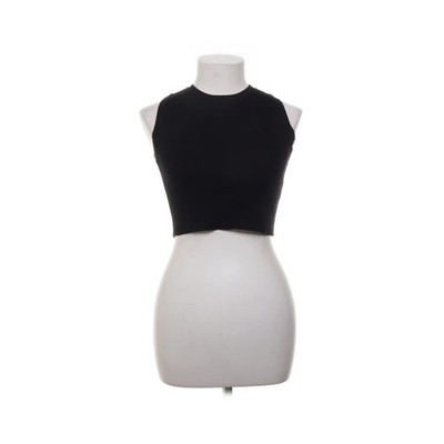 Zara, Tank­top, Größe: M, Schwarz, Nylon/Viskose, Einfarbig, Rippenstrick #AlA