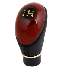 Car Universal 5 Speed Manual Gear Stick Shifter Wood Shift Knob Black Brown Car Universal 5 Speed Manual Gear Stick Shifter Wood Shift Knob Black Brown