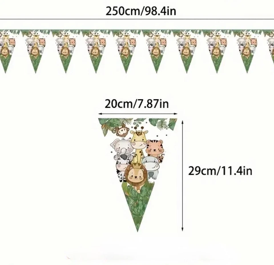 Jungle Animal Safari Party Decoration Animals Birthday Tableware Party supplies — 第 2/4 张图片