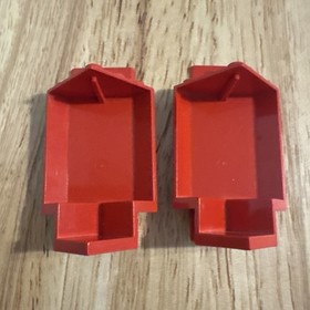Lego 2X RARE Vintage Red Panel 2345 3x3x6 Corner Wall Part 1584 6060 Knights