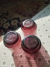 “3 Bicchieri in Vetro Viola Vintage – Anni ’70/’80 – Fondo Spesso – Arredo...