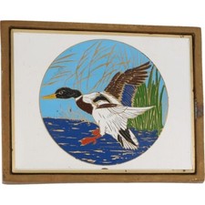 Blue-Winged Duck Mallard Hen Drake Shoveler Teal 1980s NOS Vintage Belt Buckle