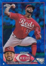 VLADIMIR GUTIERREZ TOPPS CHROME BLUE SAPPHIRE BASE CINCINNATI REDS #198 2023 23